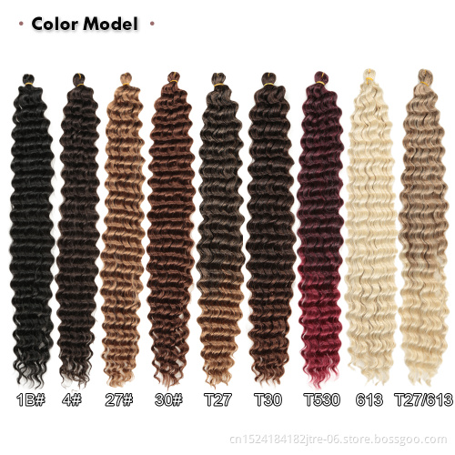 High temperature fiber loose deep crochet curls extention for braiding, premium loose deep braiding hair in stock